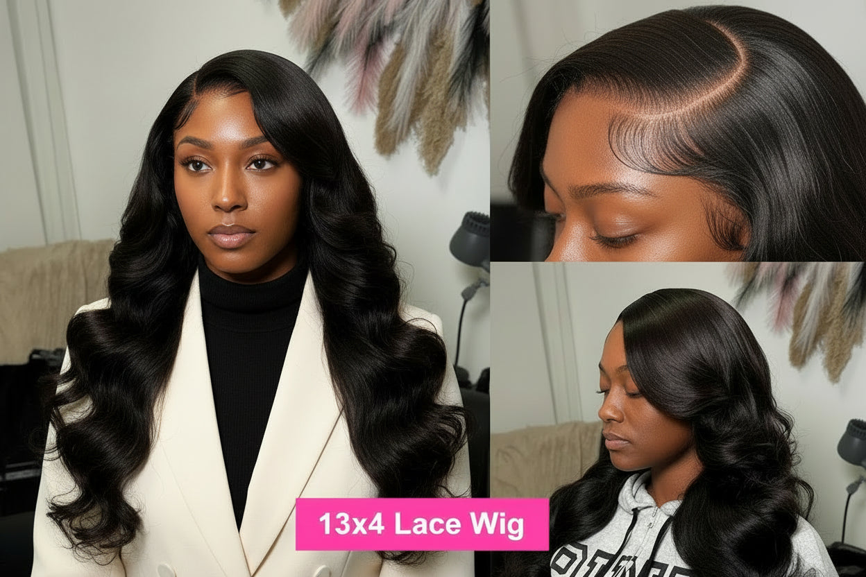 Black wavy hair
