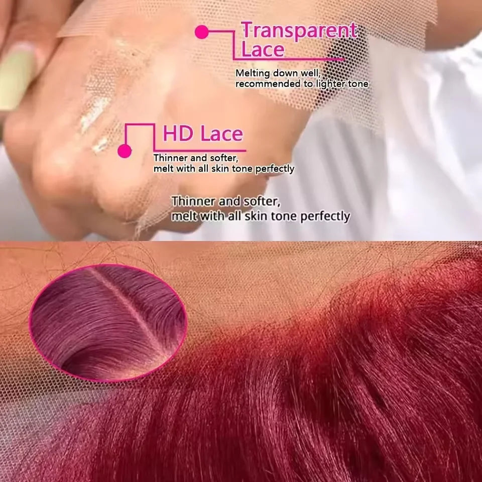Burgundy Bone straight hair