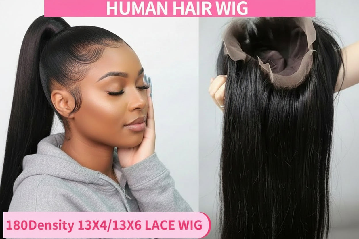 360 lace bone straight wig