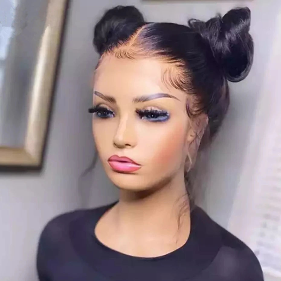 360 Full Lace Wig Transparent Straight Lace Wig Human Hair Pre Plucked Brazilian Remy Hair 16-38Inch For Women Soso Hairs