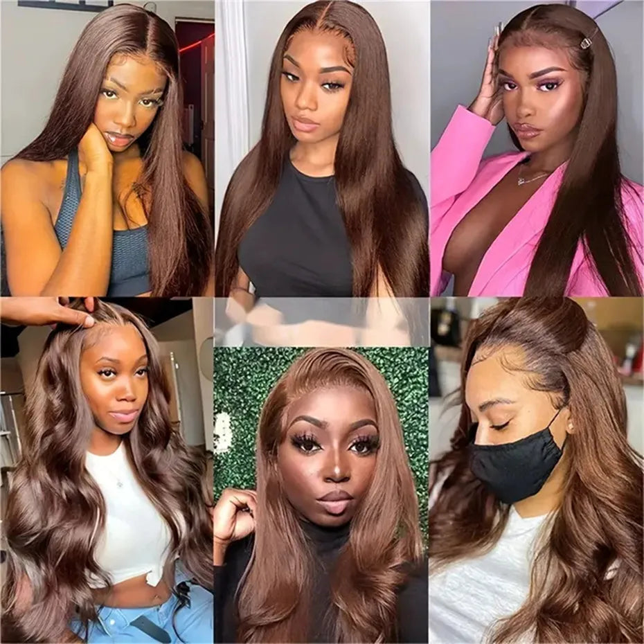 Chocolate Brown Body Wave Wig