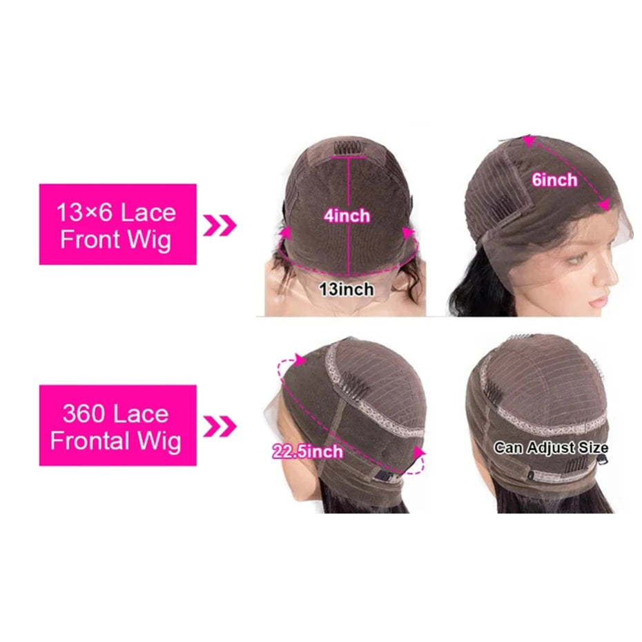 360 Full Lace Wig Transparent Straight Lace Wig Human Hair Pre Plucked Brazilian Remy Hair 16-38Inch For Women Soso Hairs