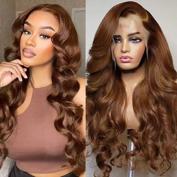 Chocolate Brown Body Wave Wig